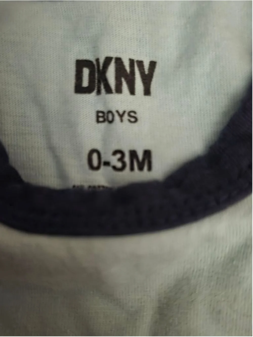Baby DKNY Bodysuits 0-3 Months‎ Blue Gray Striped 2-Pack